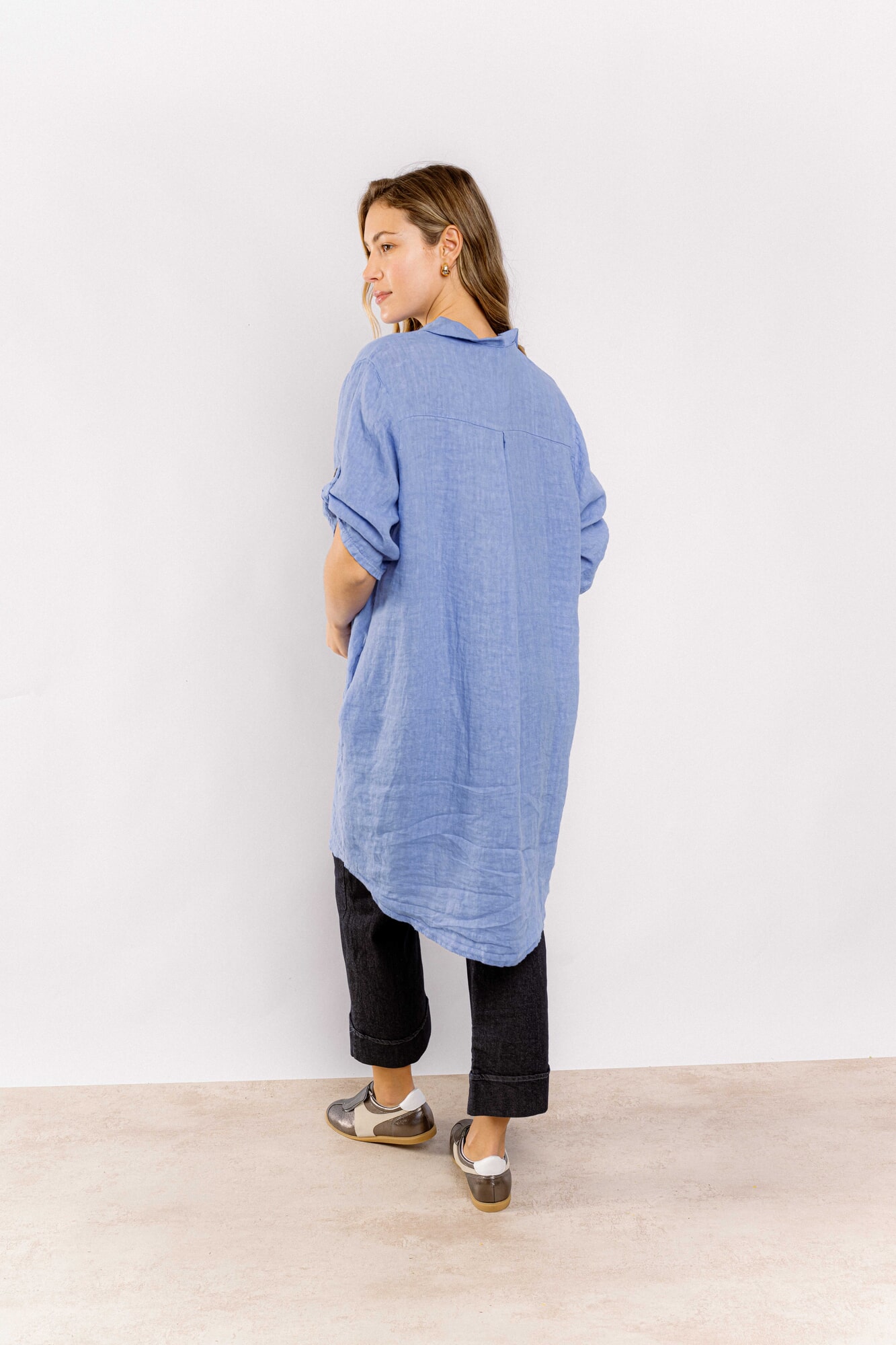 Vestido Lino Lavanda