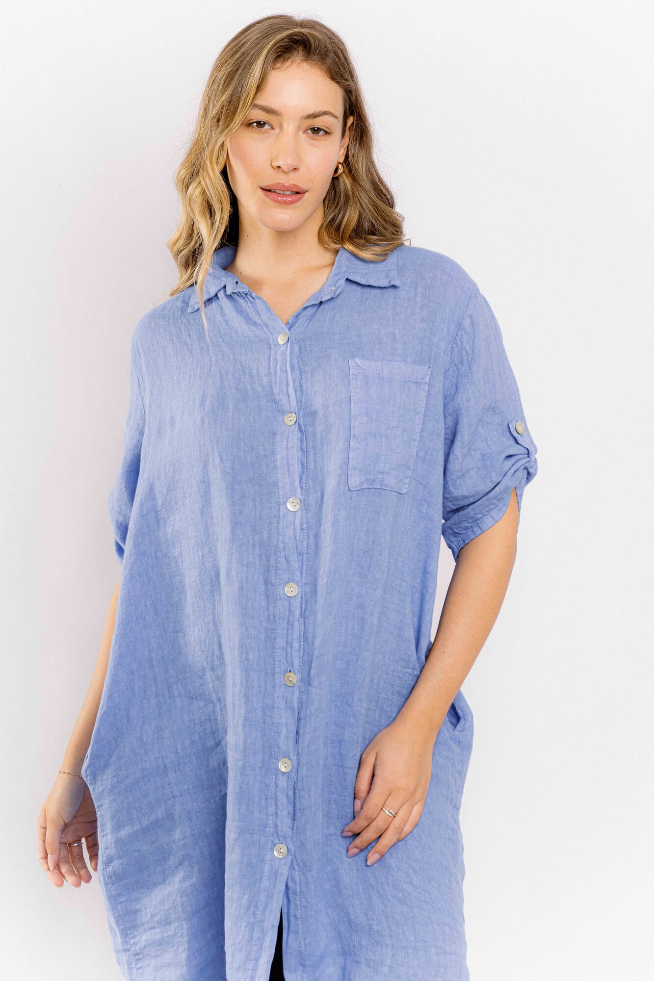 Vestido Lino Lavanda