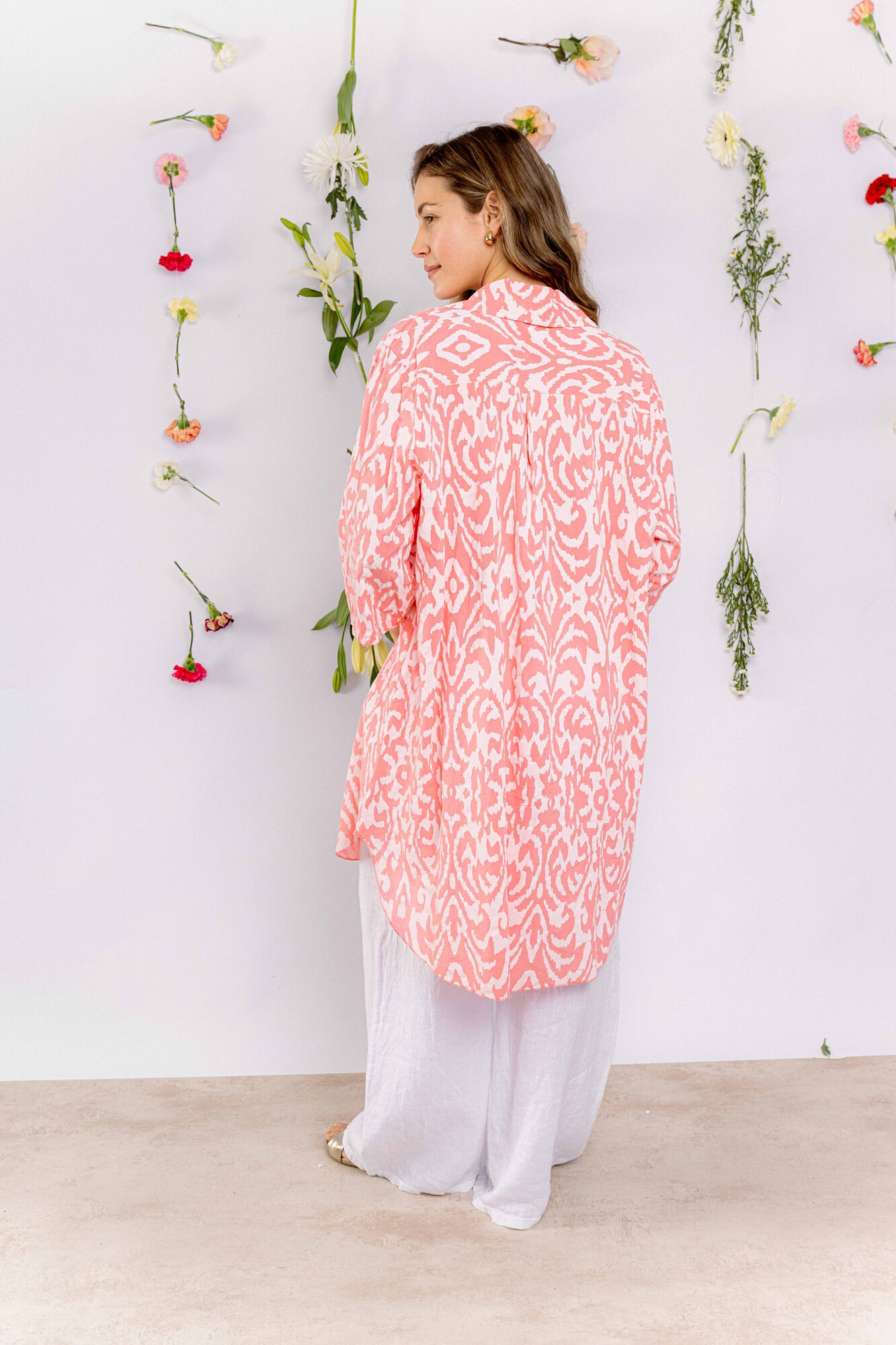 Camisa abstracto Coral