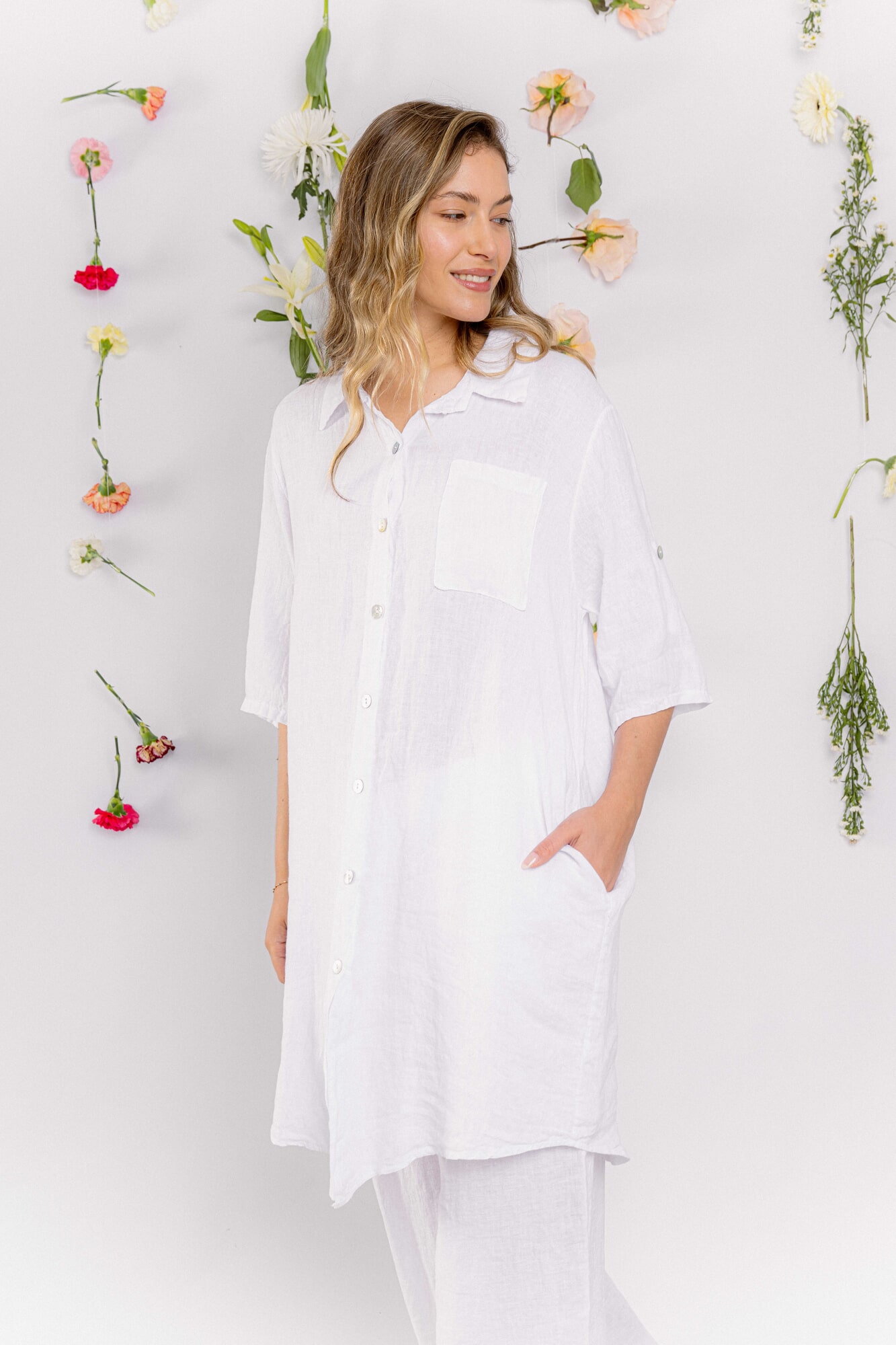 Vestido Lino Blanco