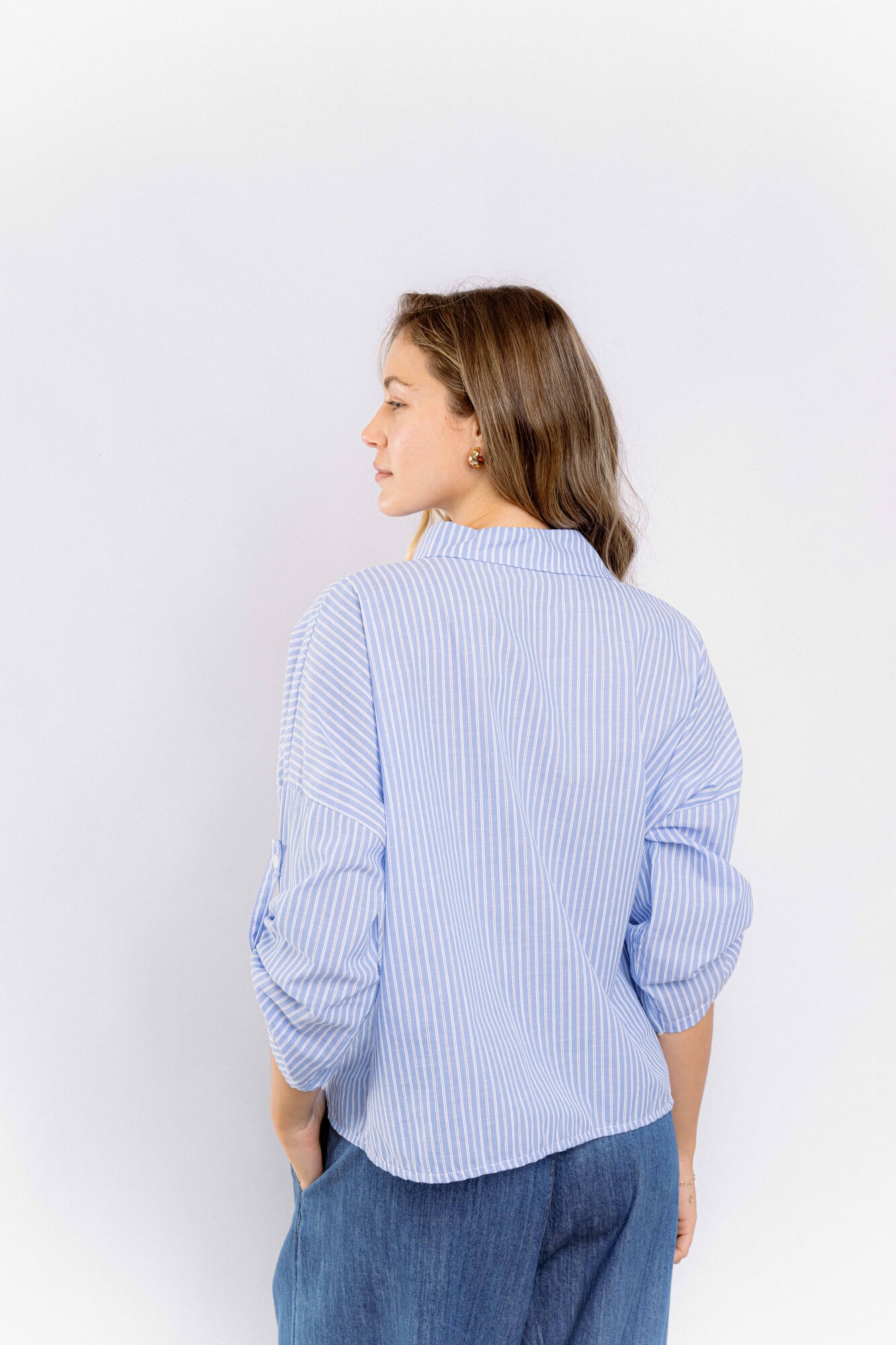 Camisa Nudo Celeste