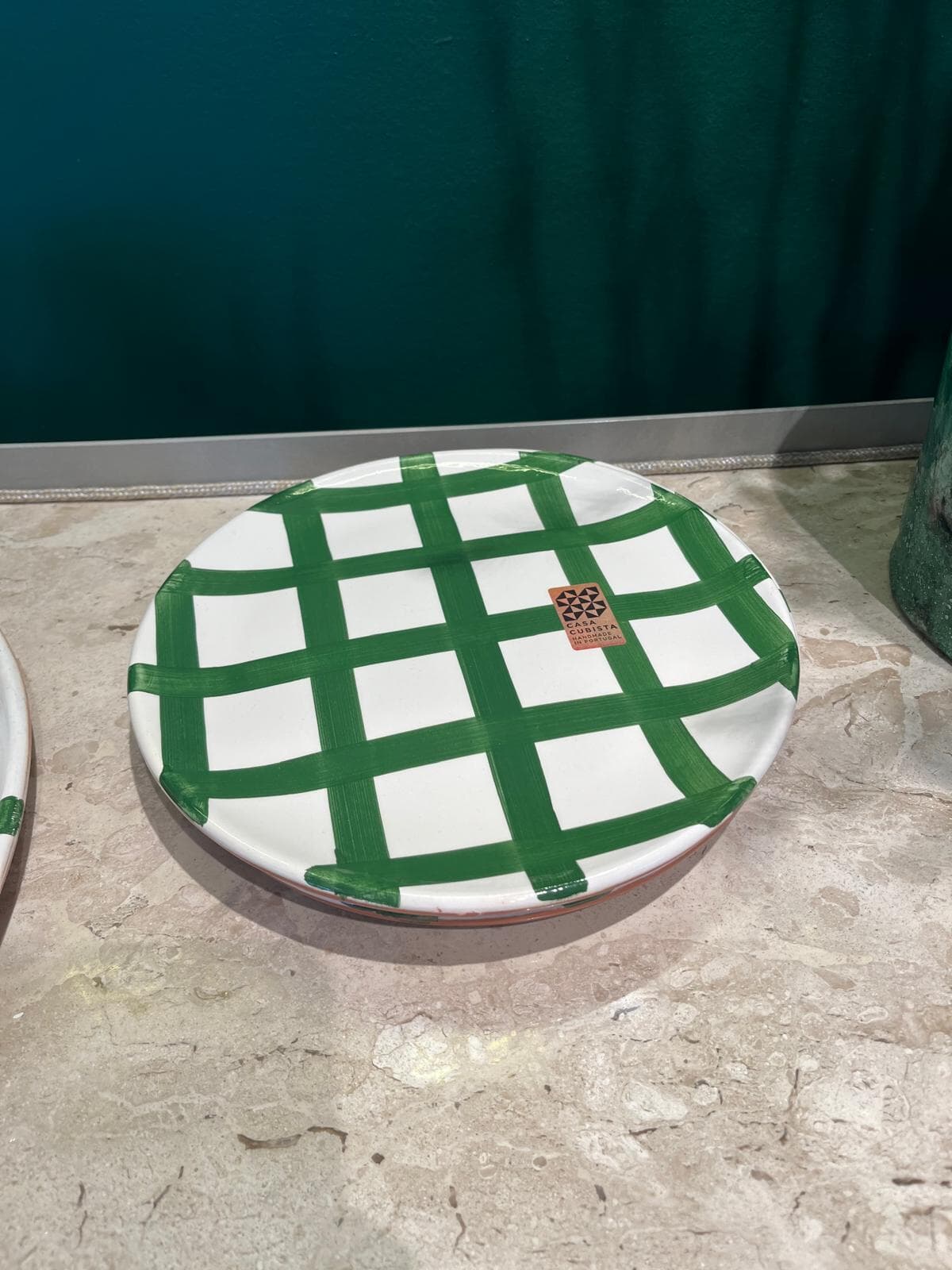 Small Plate Grid Dark Green - Imagen principal Small Plate Grid Dark Green - Imagen principal