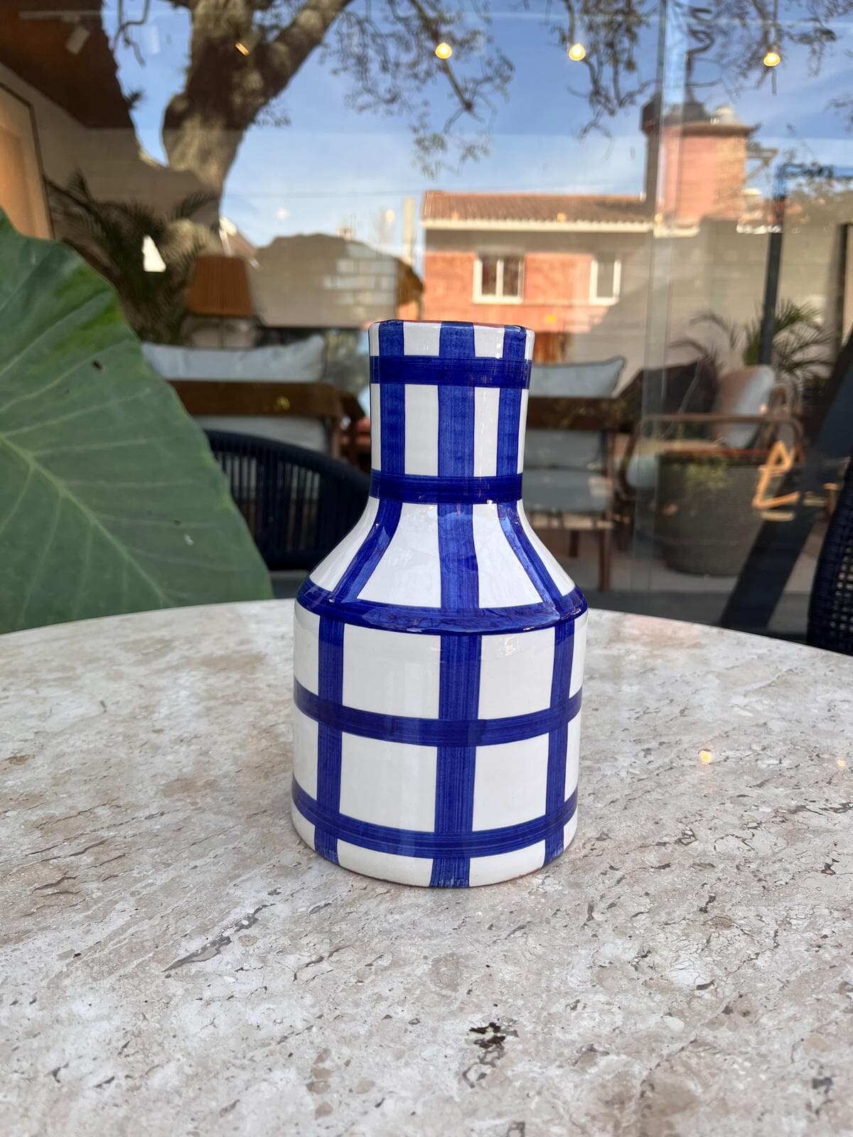 Florero Grid Blue