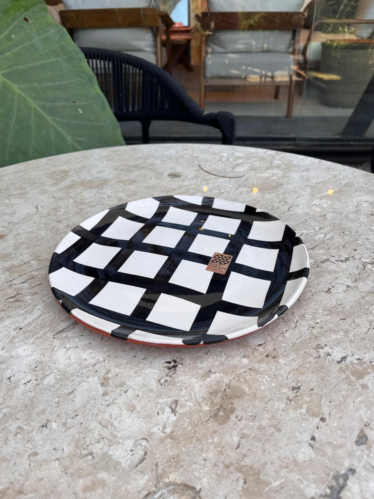 Large Plate Grid Black - Imagen principal