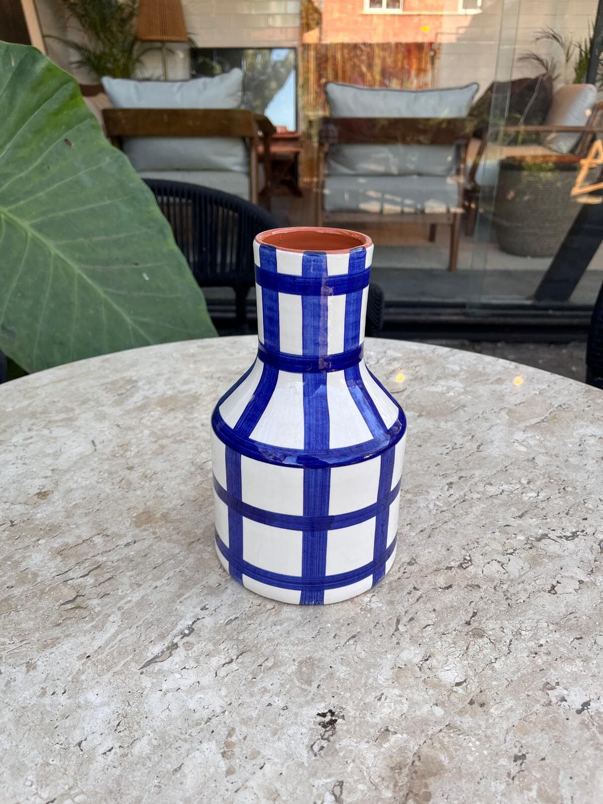 Florero Grid Blue