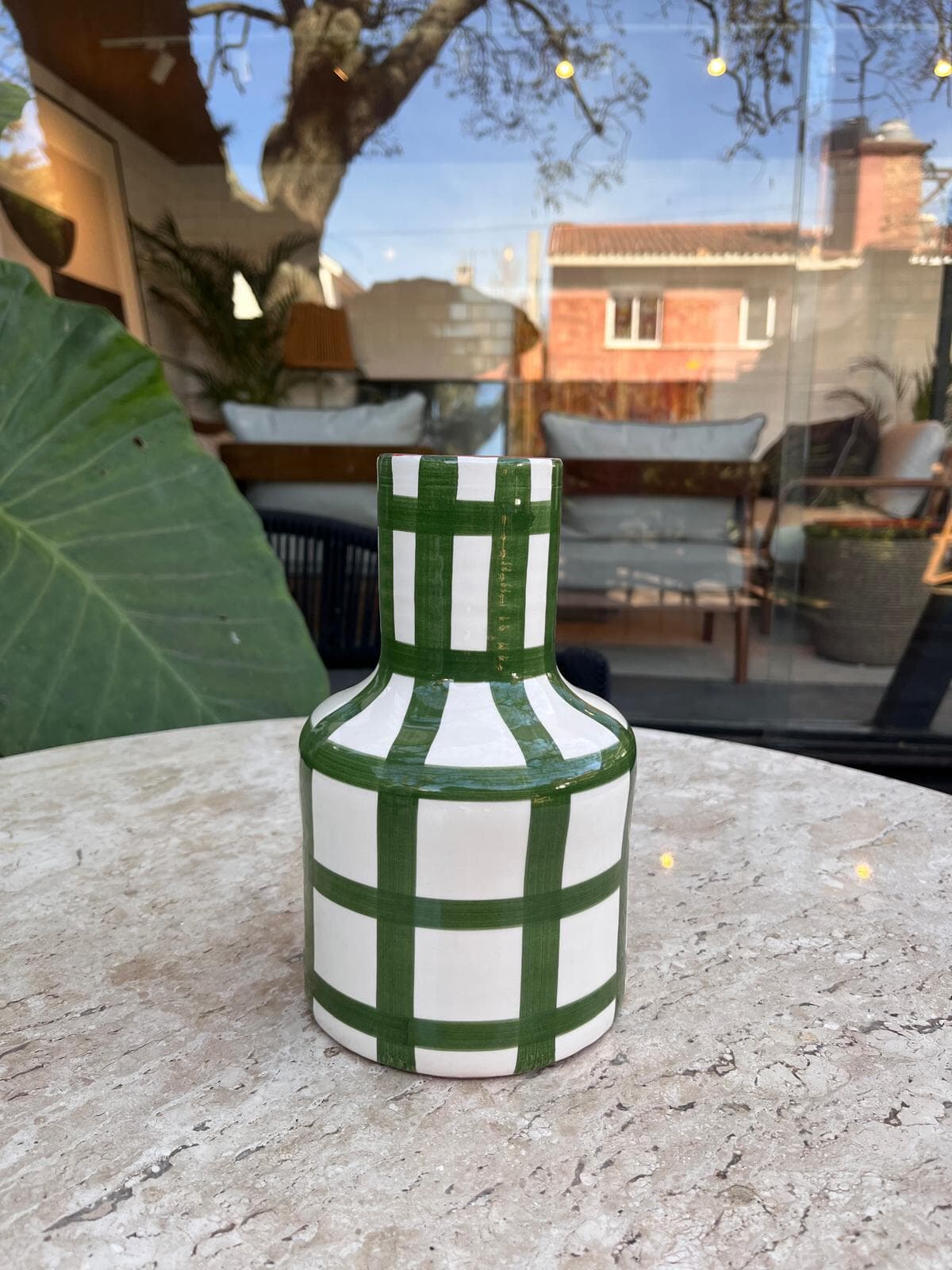 Florero Grid Dark Green - Imagen principal