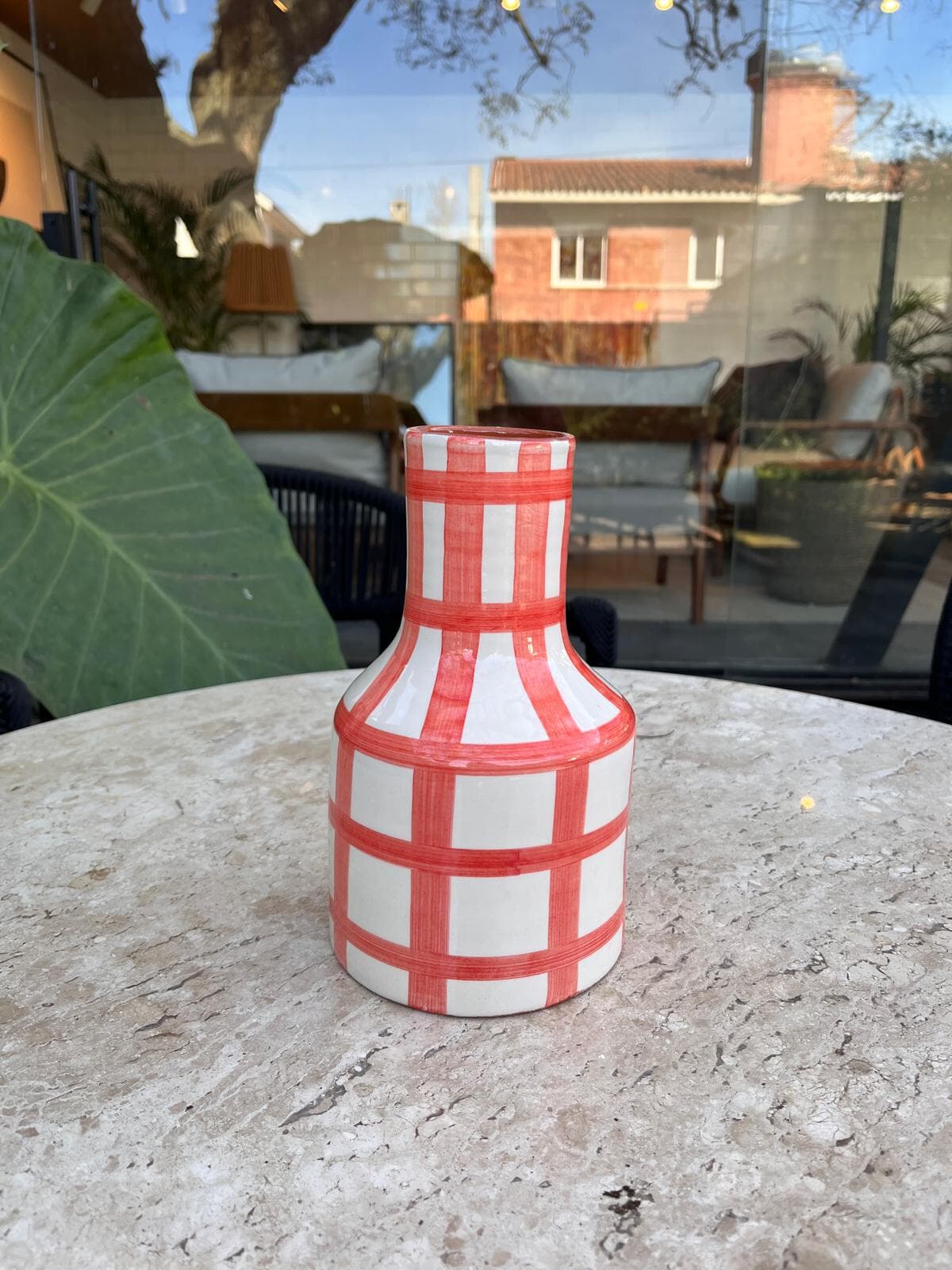Florero Grid Red