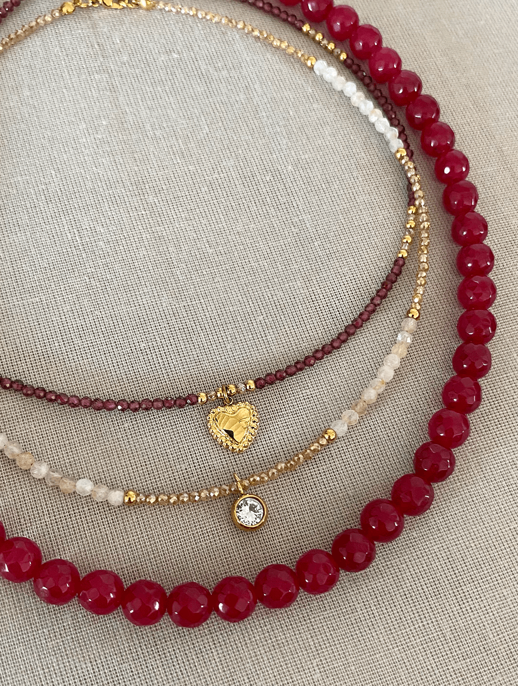 Collar CHERRY con piedras naturales