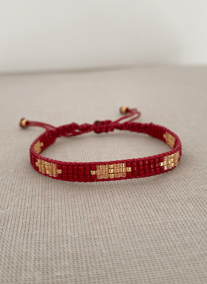 Pulsera BORGOÑA tejida