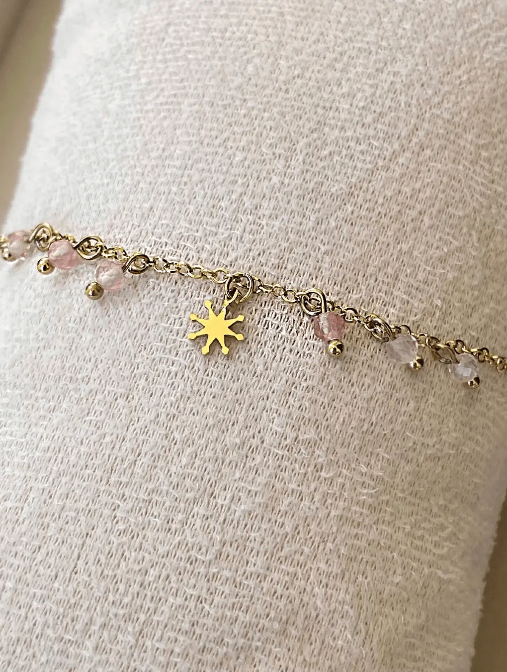 Pulsera BELLE en acero y piedras naturales