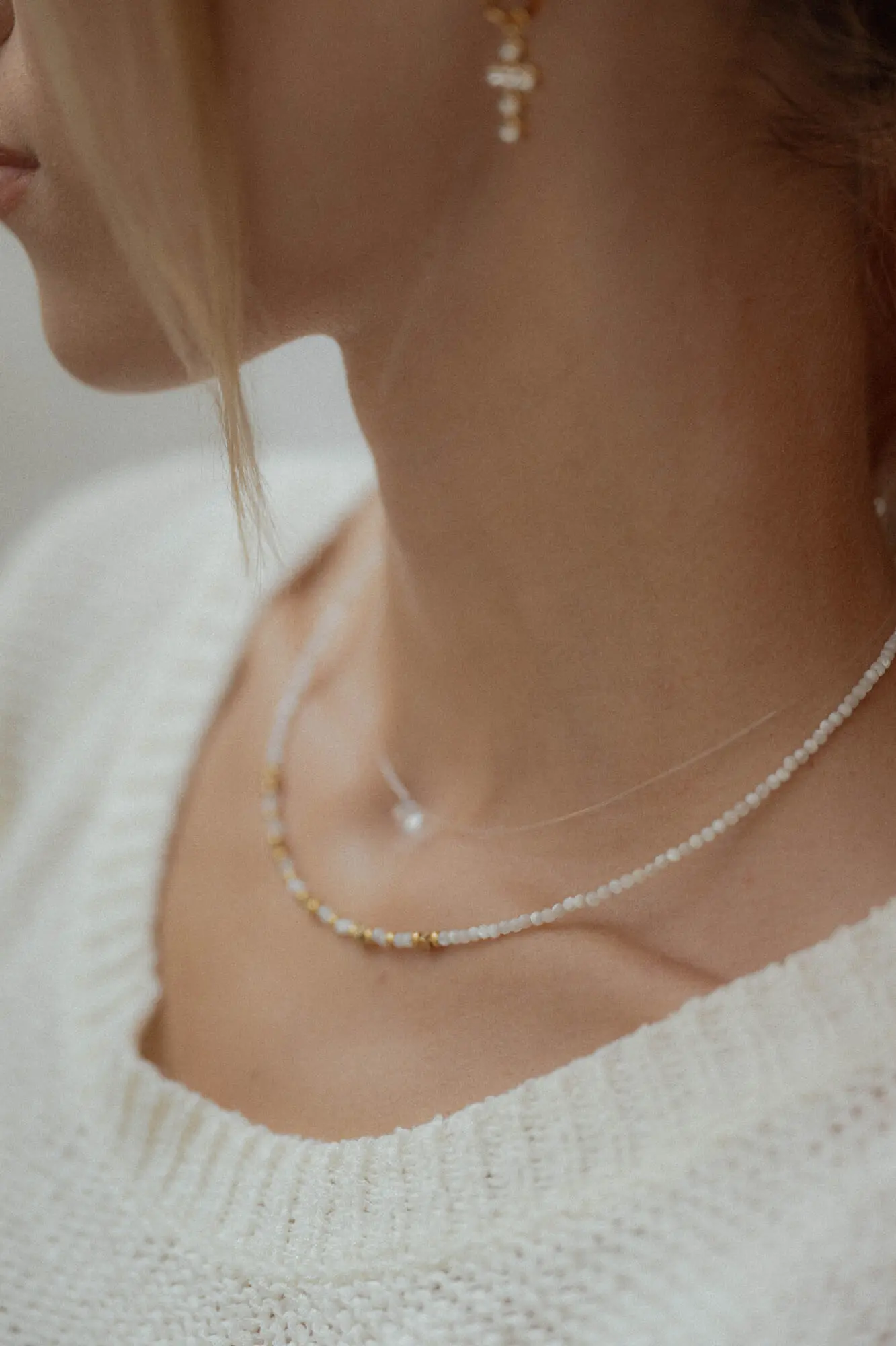 Collar BOREAL en acero y piedras naturales