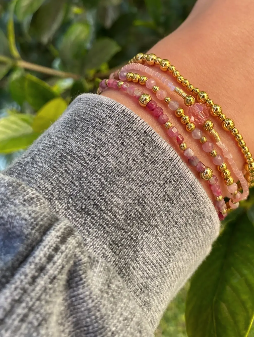 Pulsera LUA en acero y cristales
