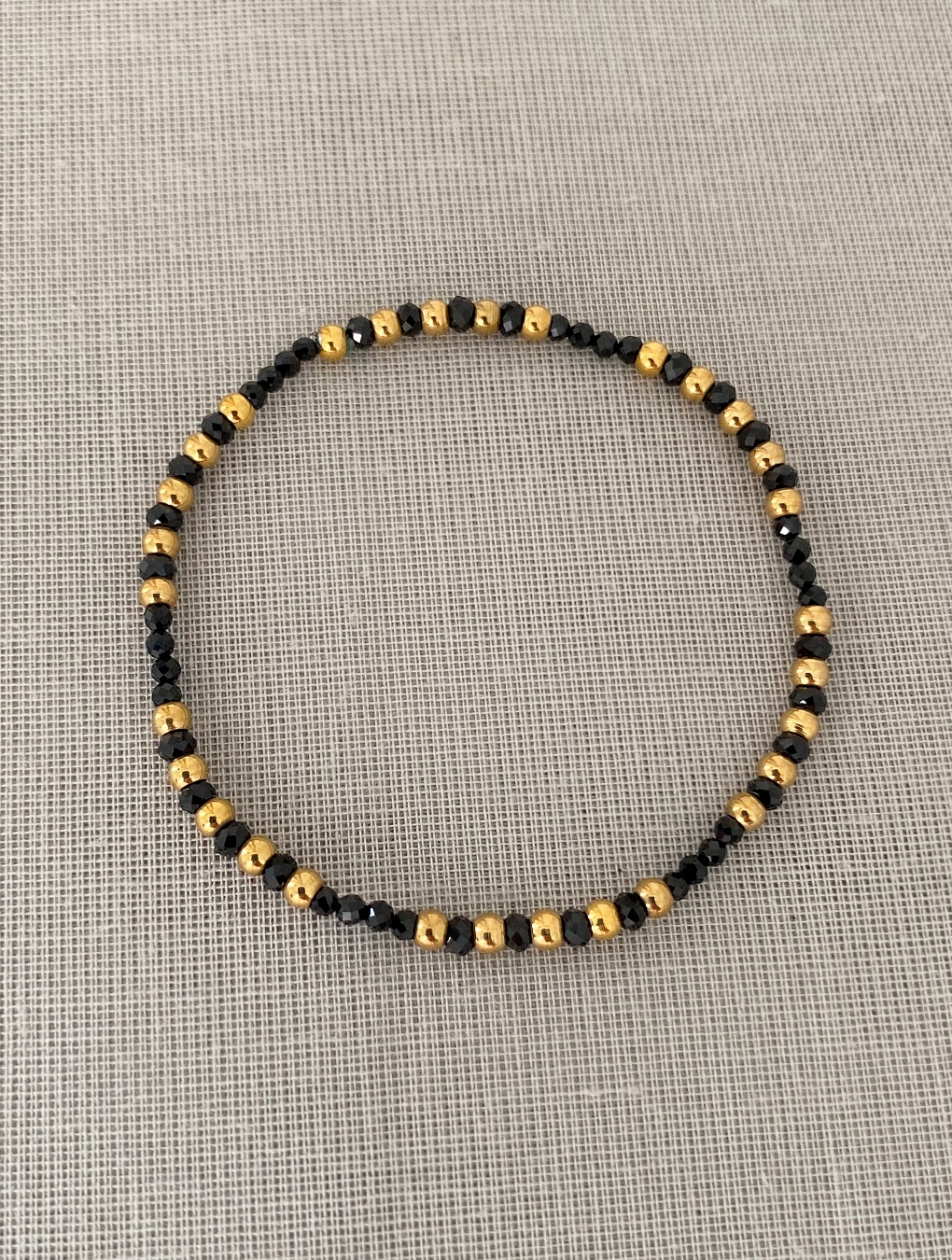 Pulsera NOCHE en acero y piedras naturales