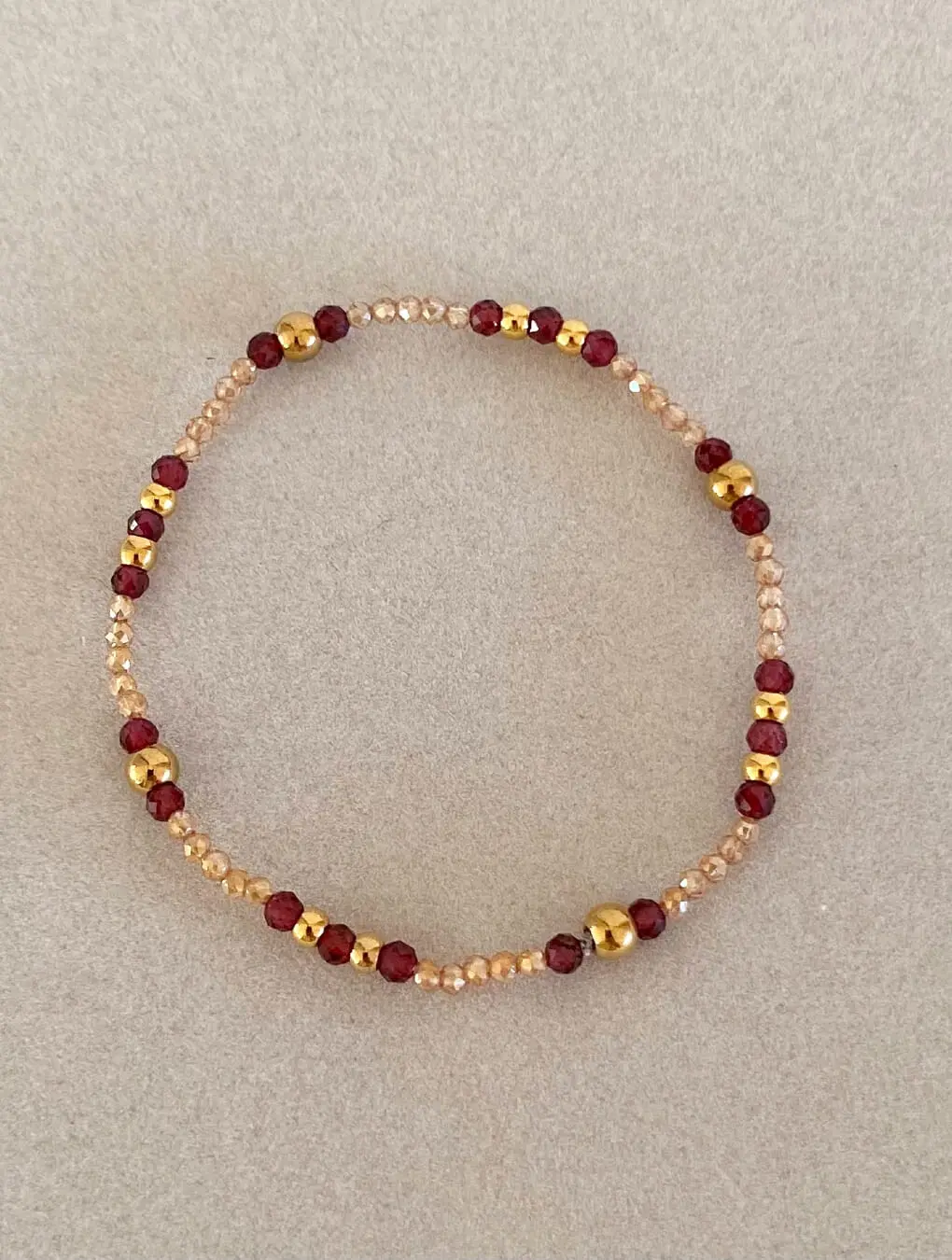 Pulsera PERUGGIA en acero, cristal y piedras naturales