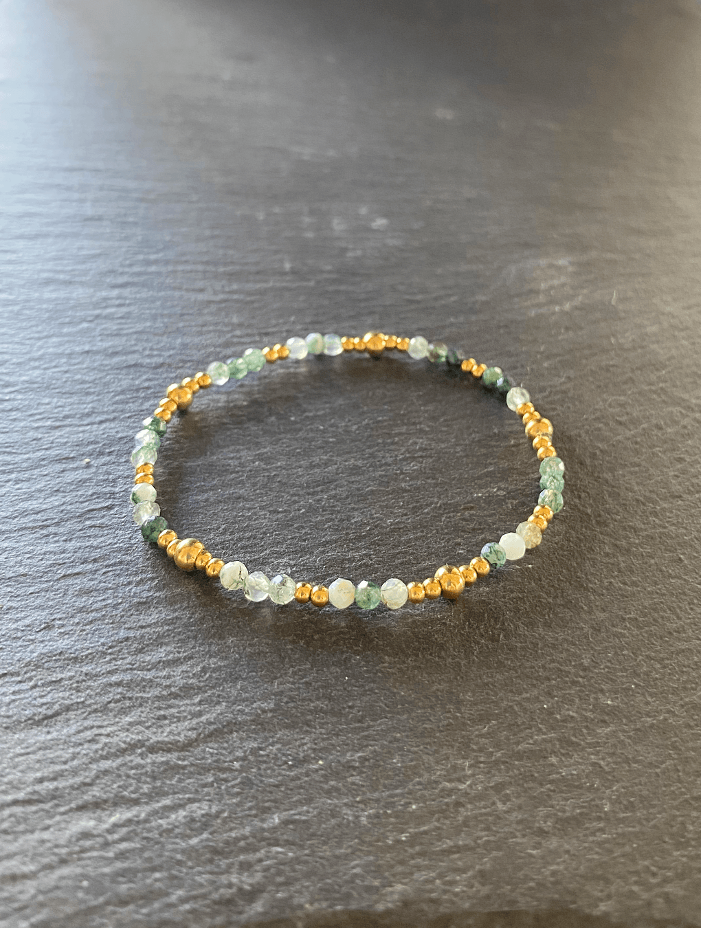 Pulsera LIMON en acero y piedras naturales