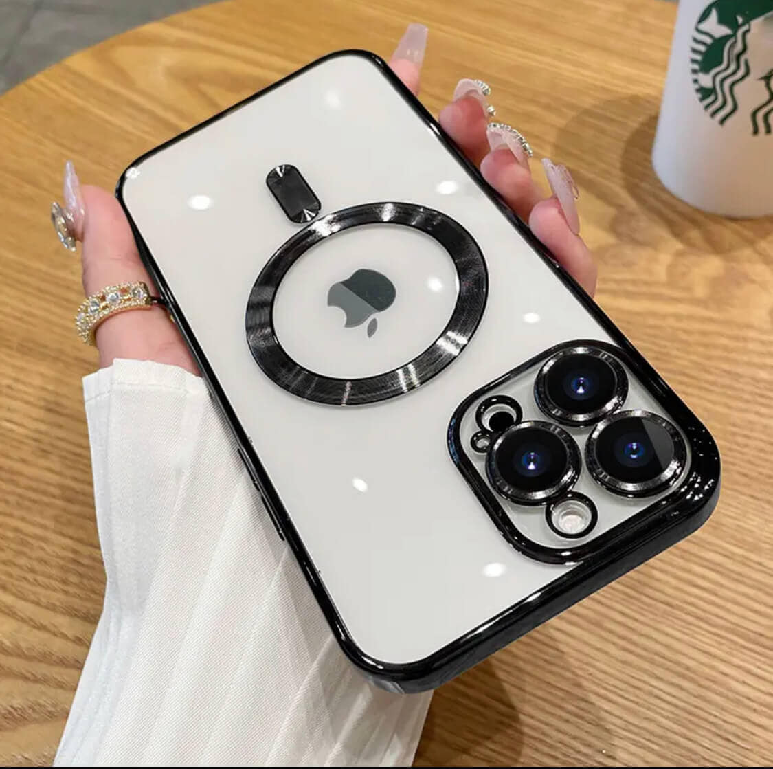 CASE MAGSAFE BORDES NEGROS
