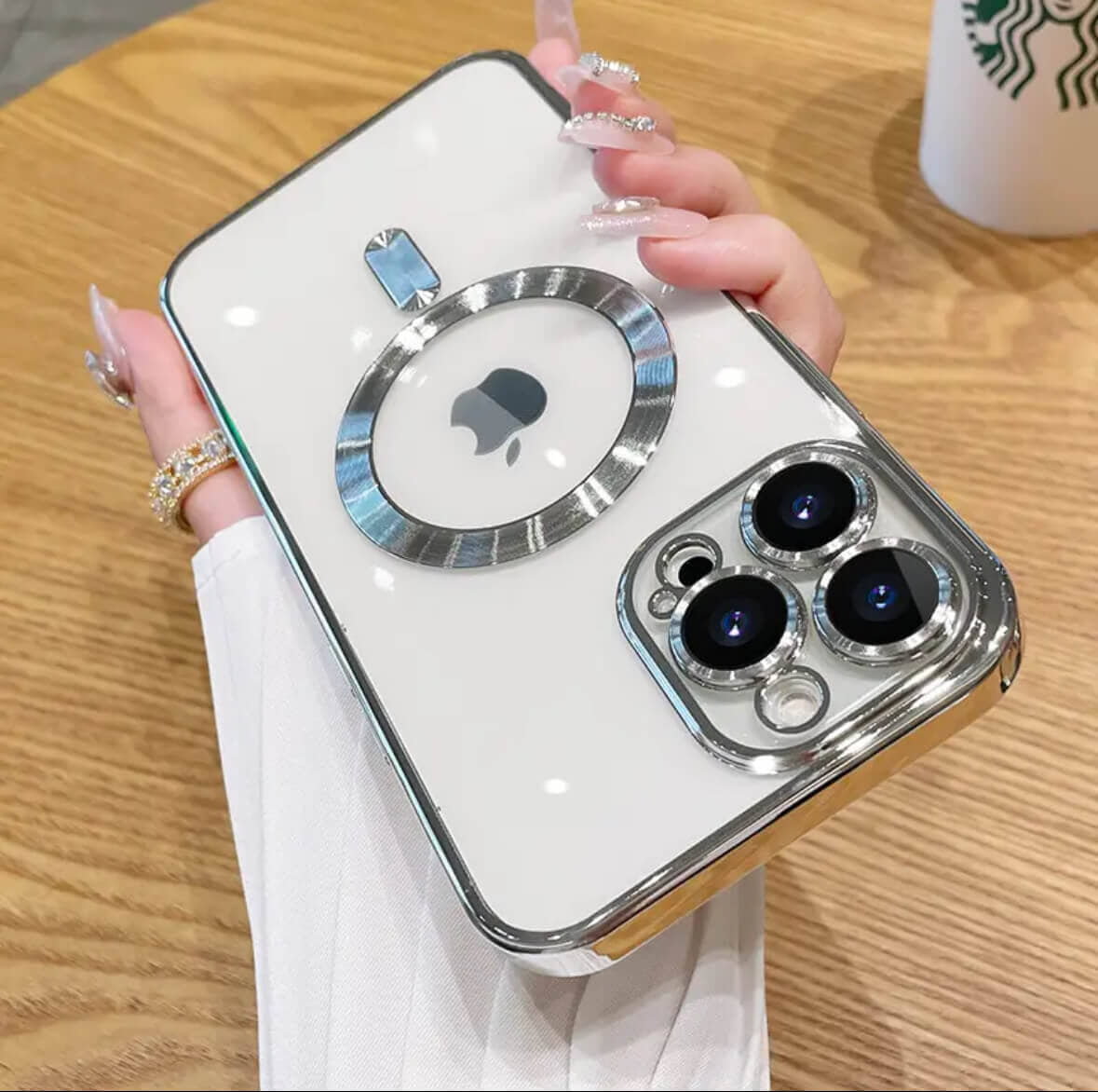 CASE MAGSAFE PLATEADA