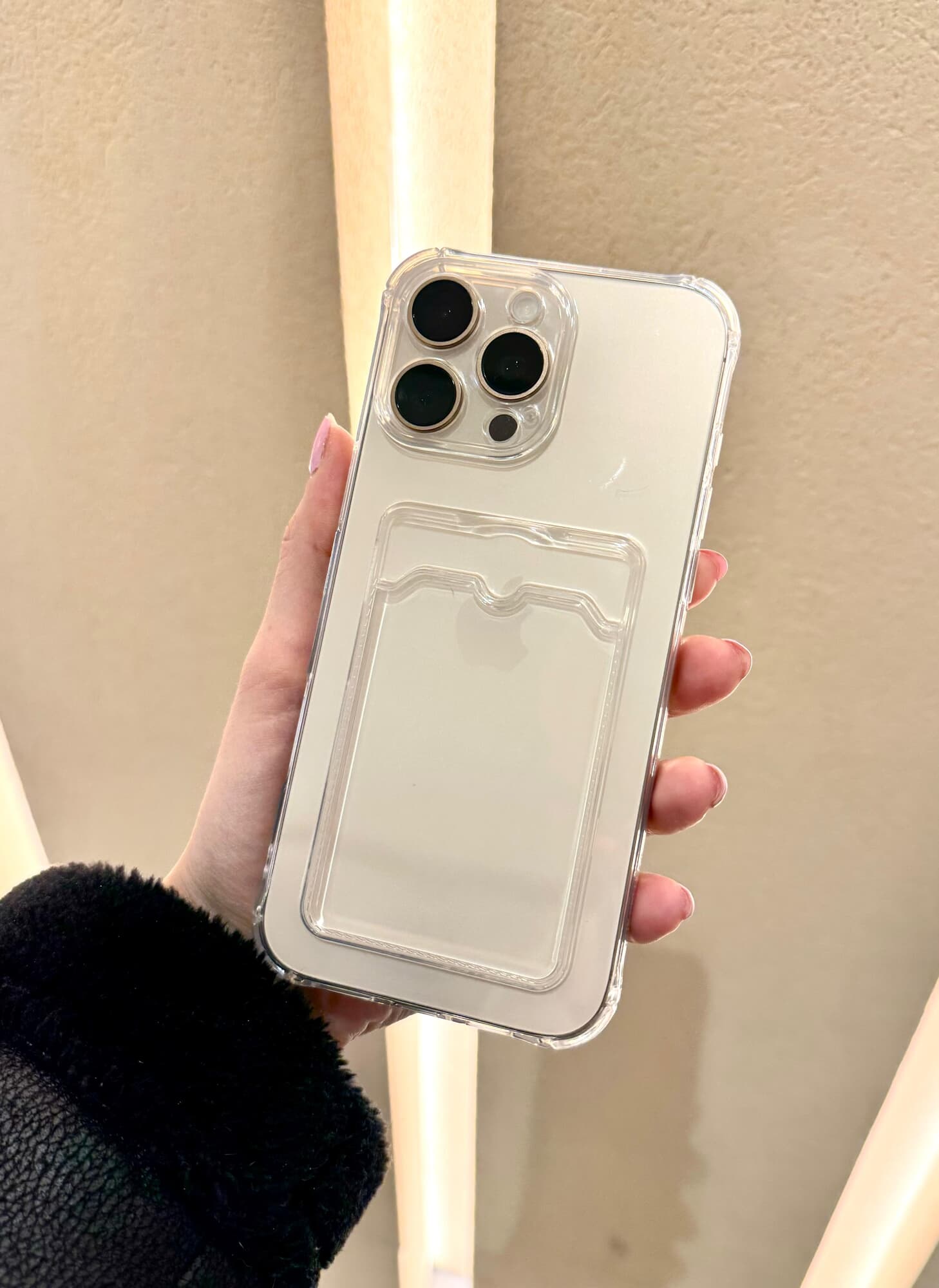 CASE TARJETERO TRANSPARENTE