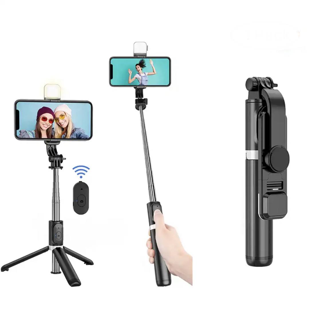 PALO SELFIE CON LED Y TRÍPODE