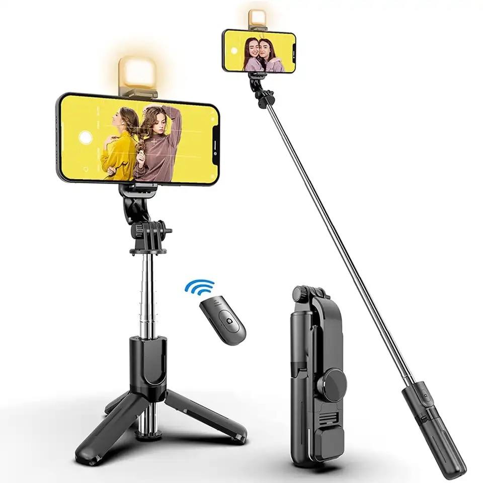 PALO SELFIE CON LED Y TRÍPODE