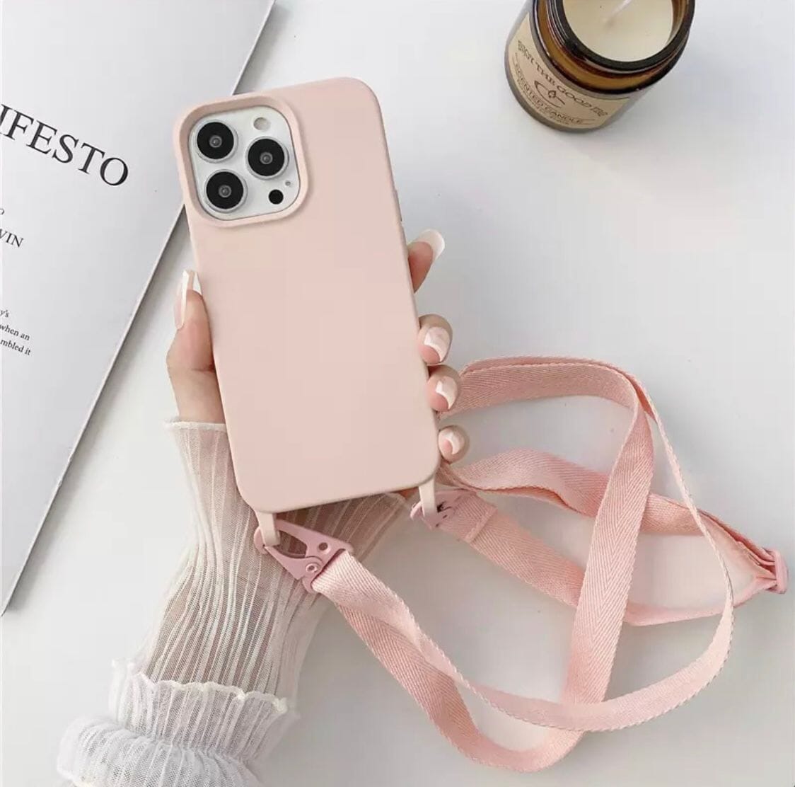 CASE COLGANTE ROSA