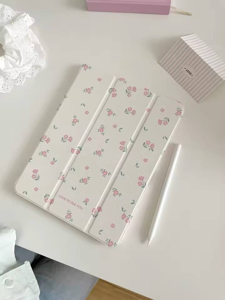 CASE IPAD FLORES ROSAS CHICAS