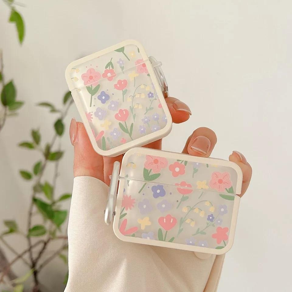 Case AirPods flores estampadas