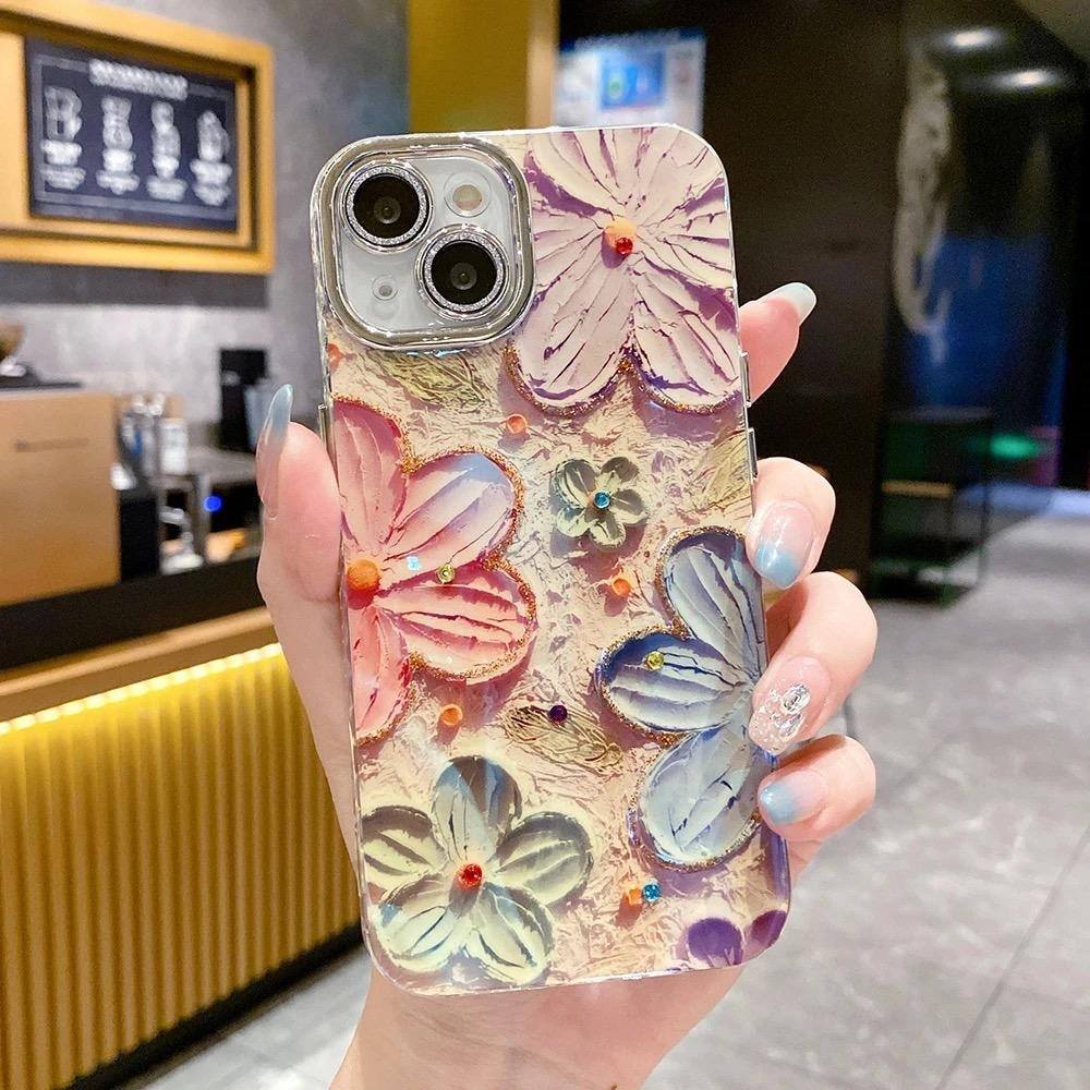 CASE FLORES PINTADAS