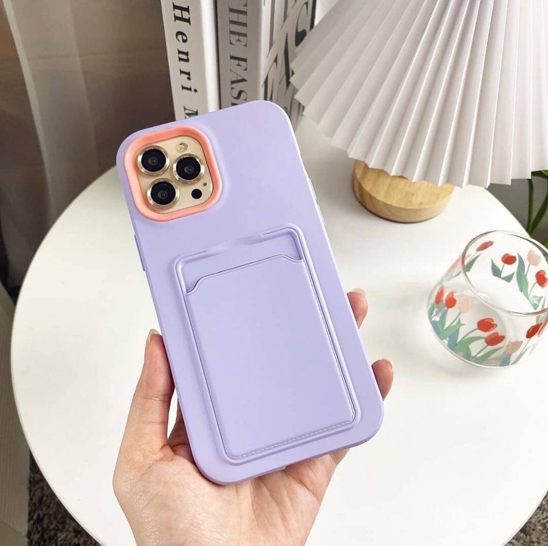 CASE TARJETERO LILA