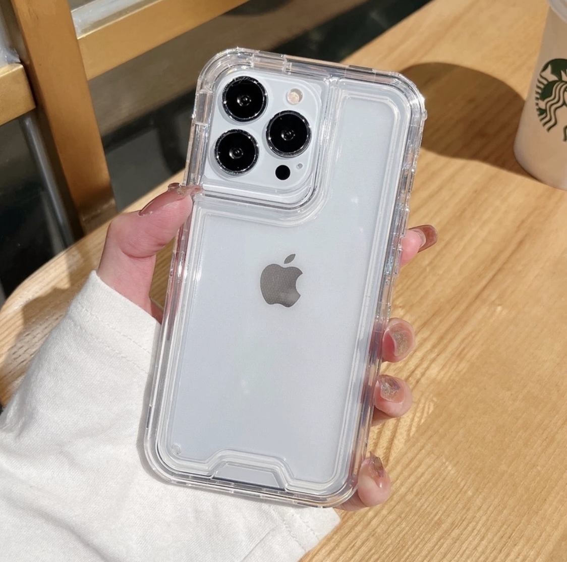 CASE TRANSPARENTE 3 EN 1