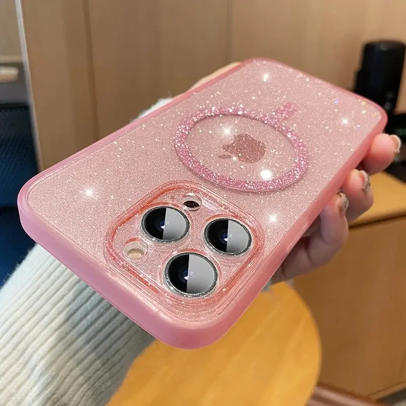 CASE MAGSAFE GLITTER ROSA