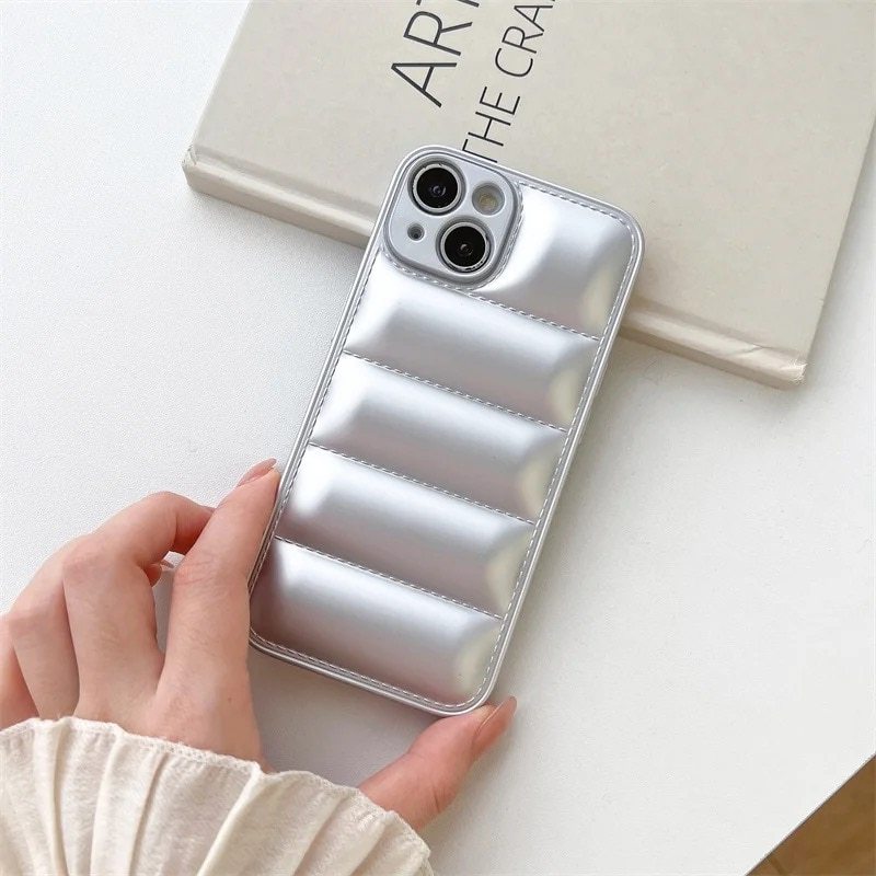 CASE PUFFY PLATEADA