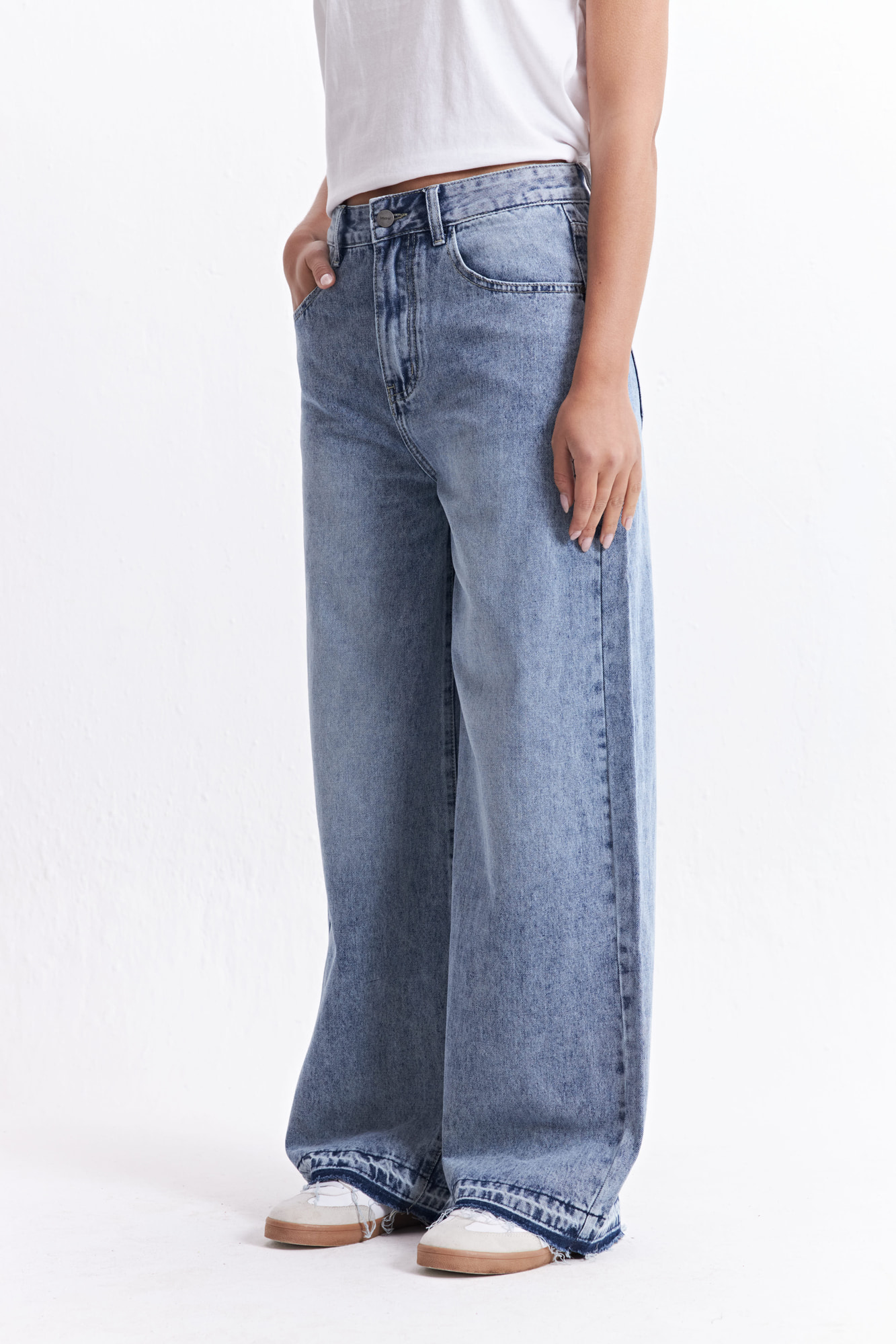 JEAN WIDE LEG BOA