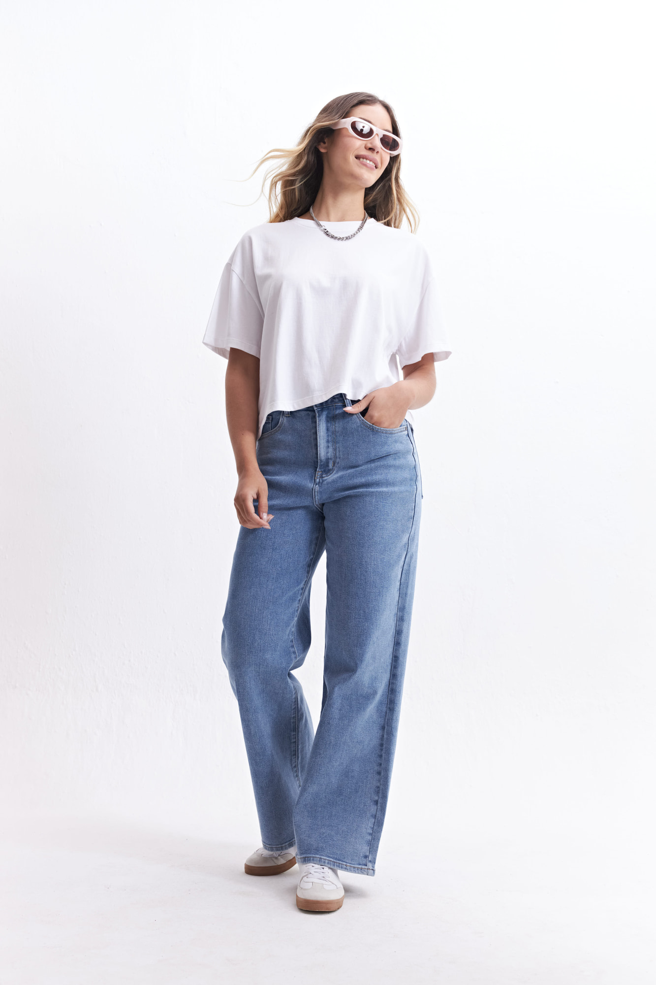 JEAN WIDE LEG AMBAR