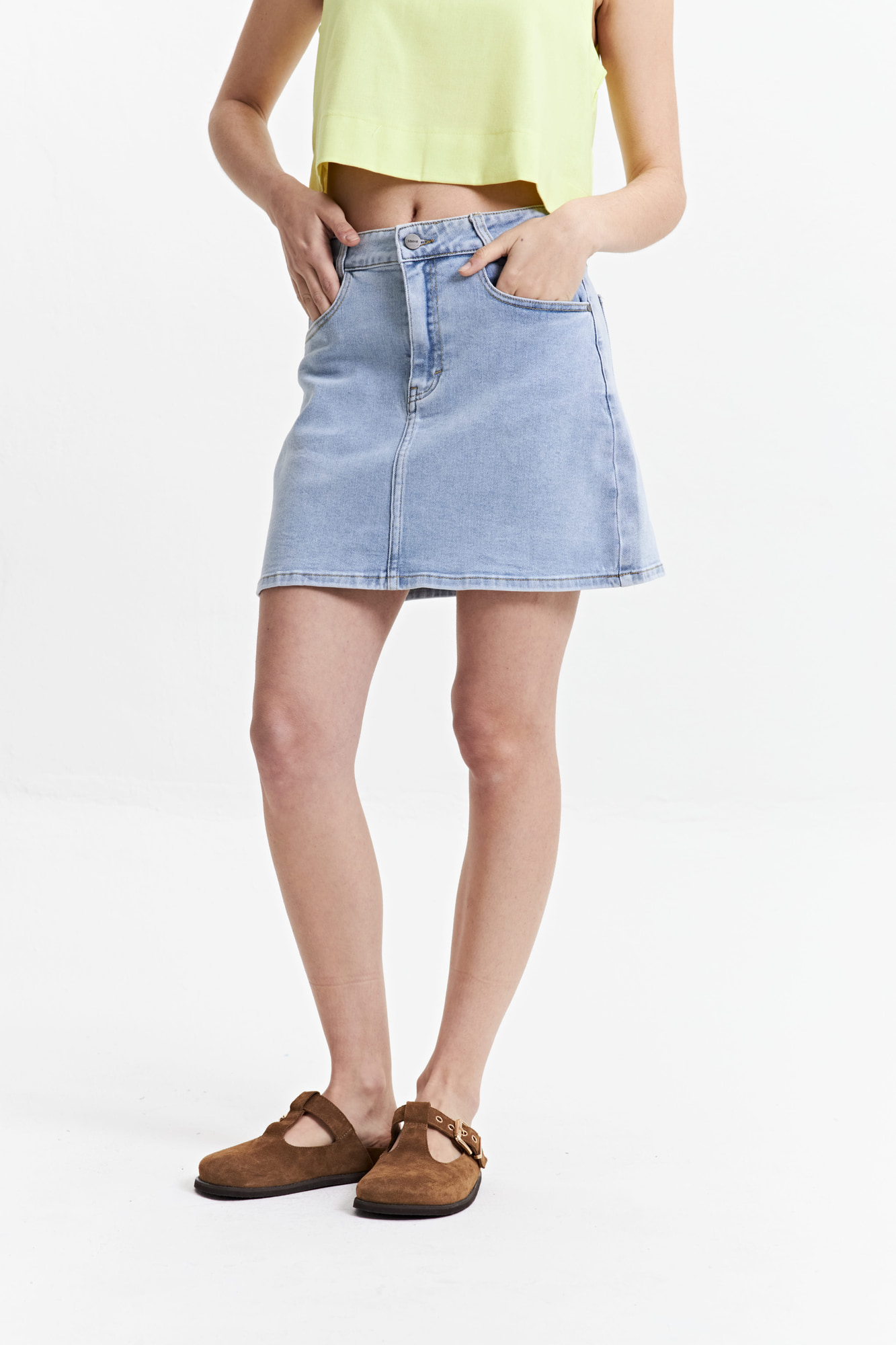 FALDA DENIM GERBERA