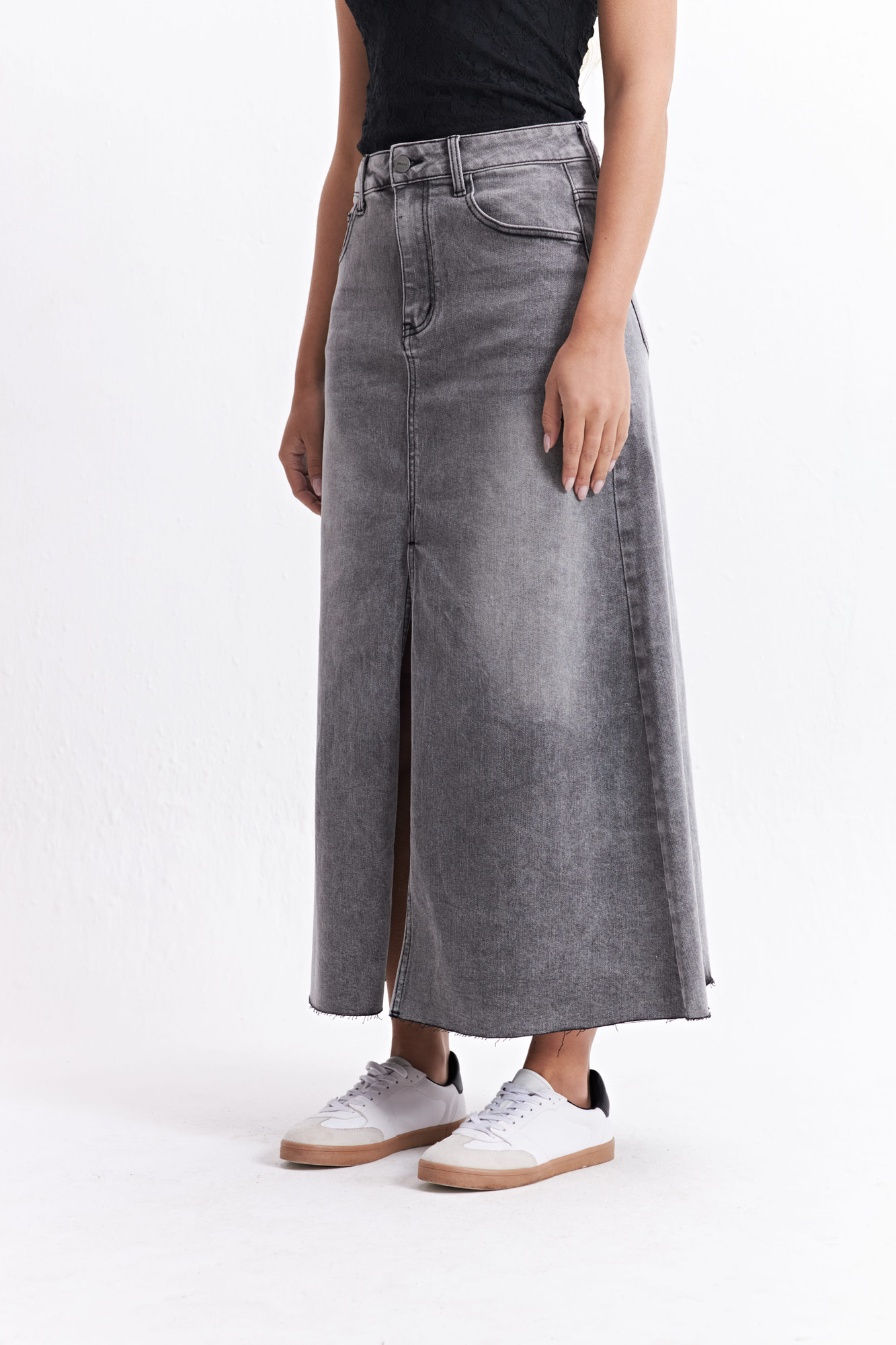 FALDA DENIM PARDA