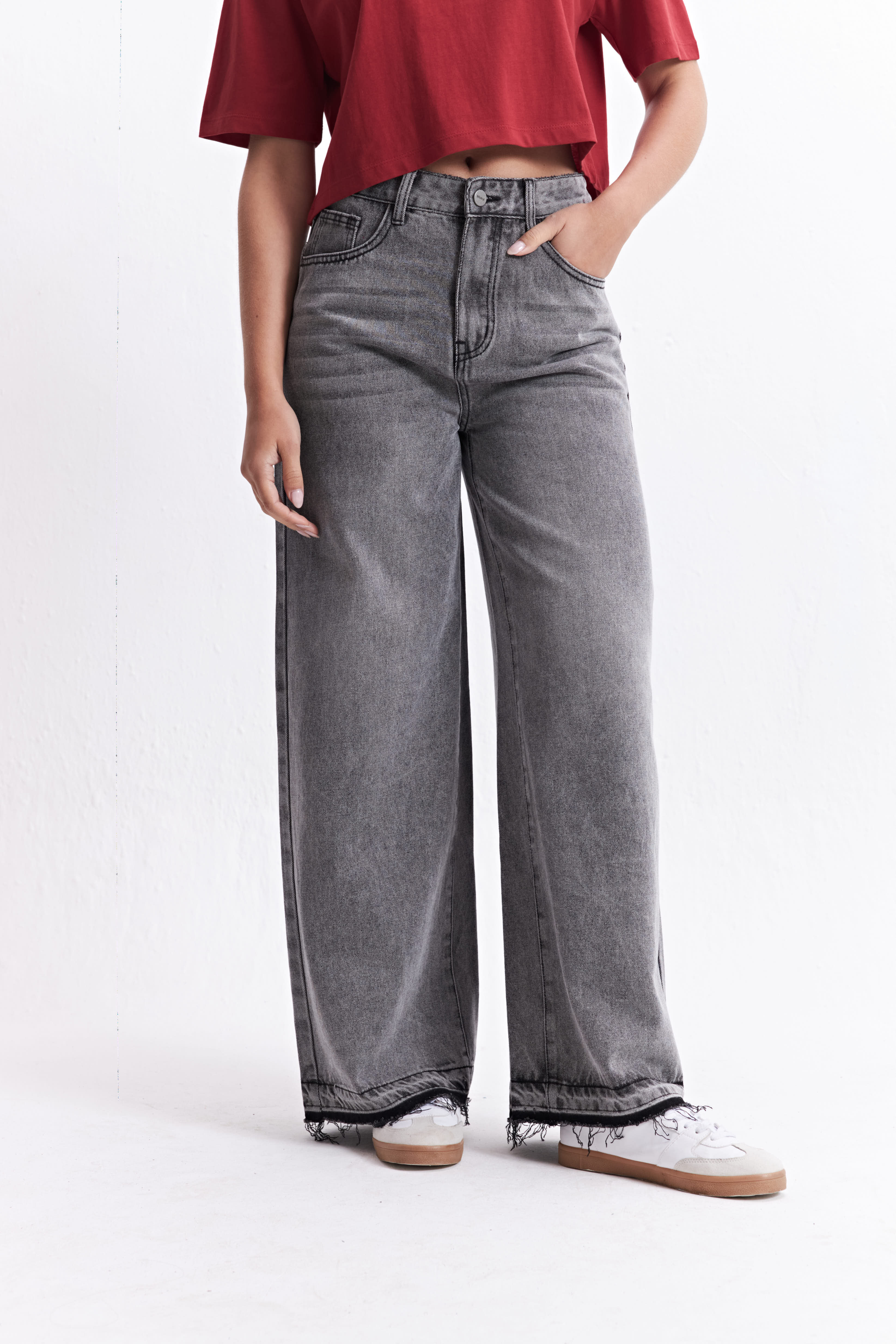 JEAN WIDE LEG BOA