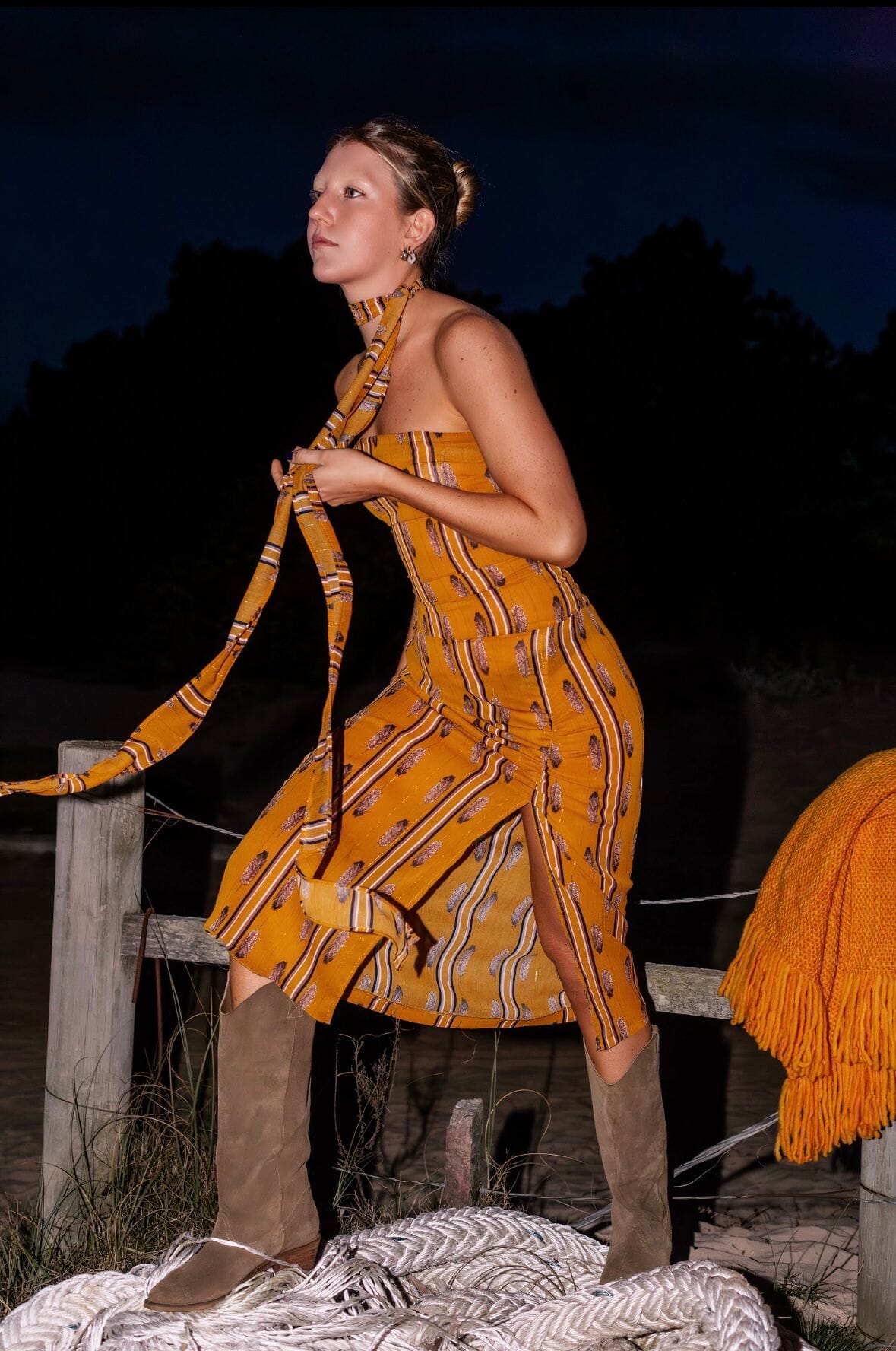 Leaves Golden Dress