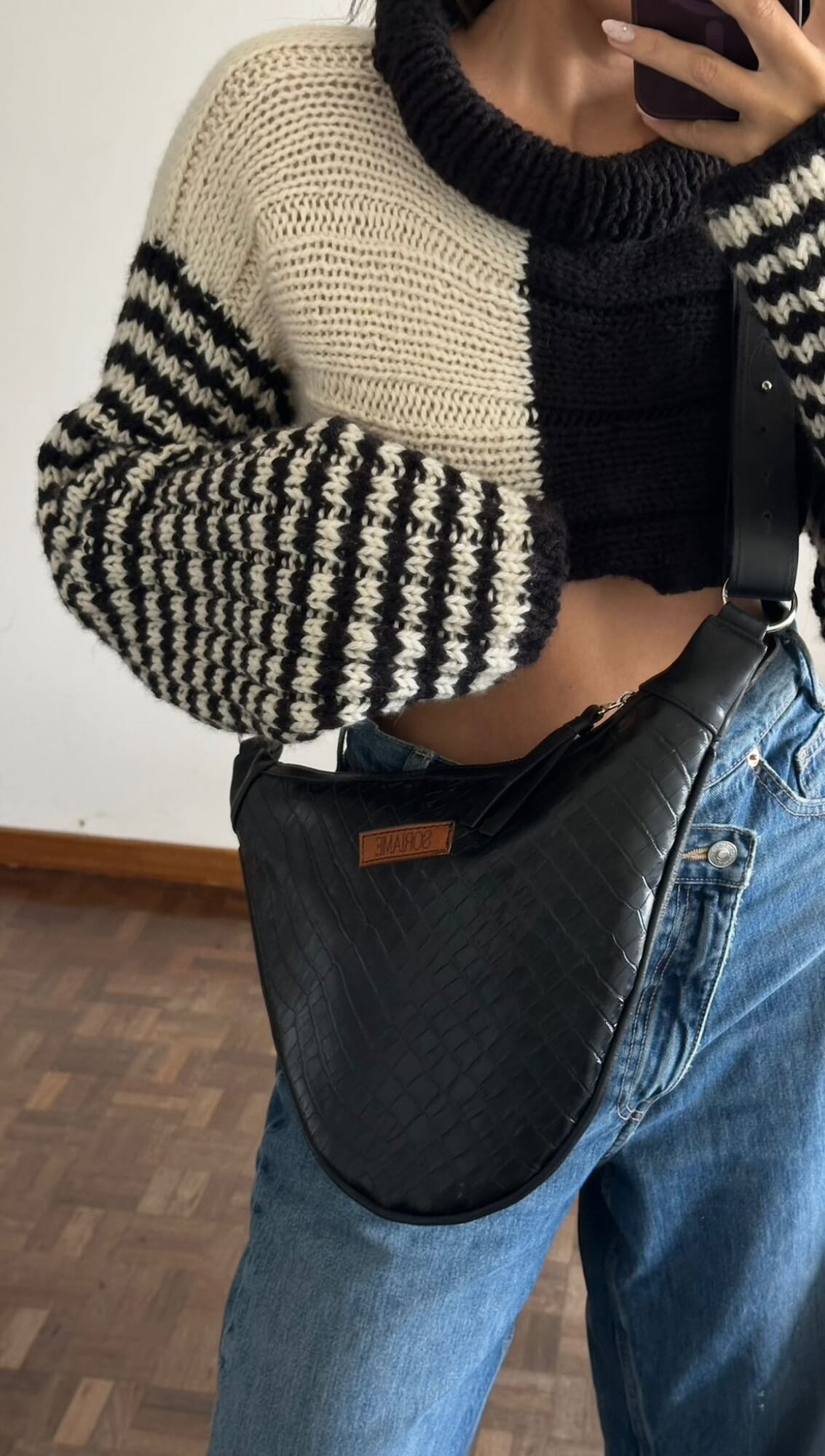Leather Belt Bag Black