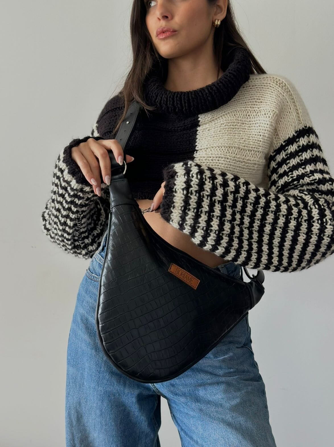 Leather Belt Bag Black