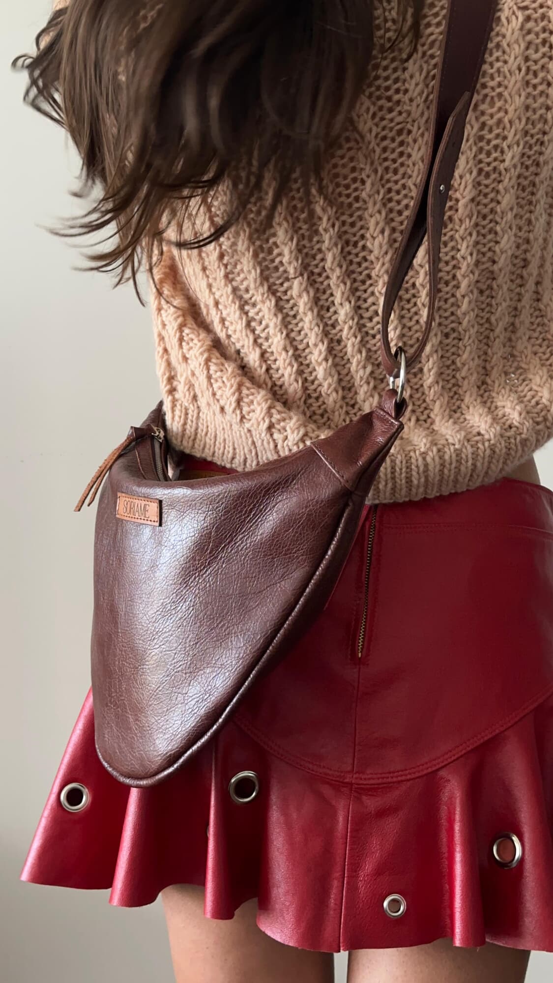 Leather Belt Bag Brown