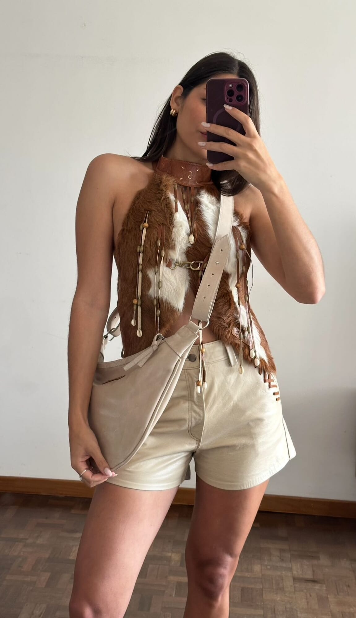 Leather Belt Bag Hielo