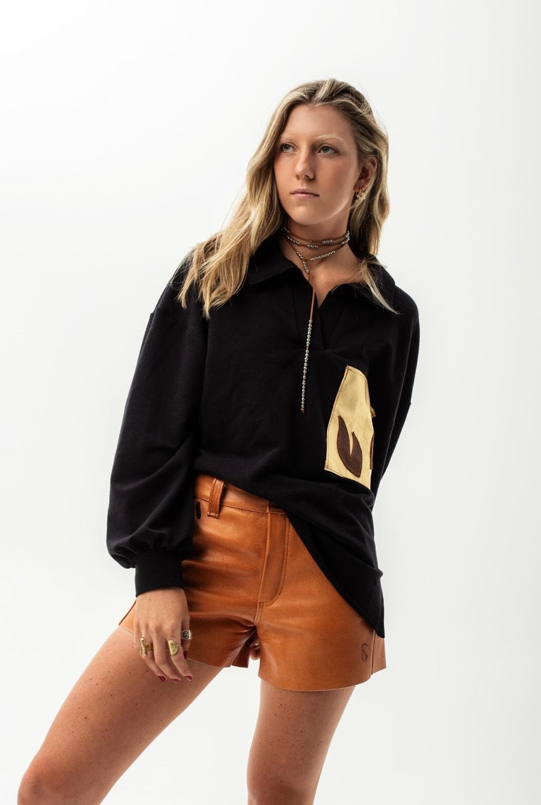 Leather Short Indie Camel